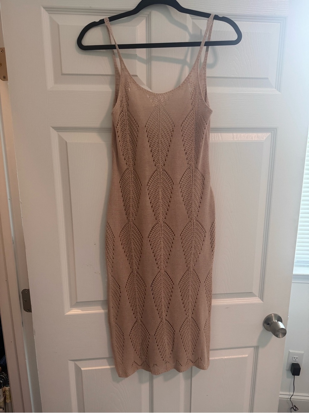 Apricot Crochet Beach Cover-Up Maxi Dress - Women Swim